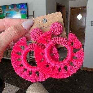 BaubleBar Beaded Pom Earrings